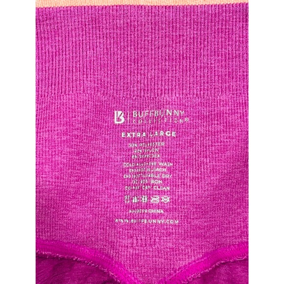 Buffbunny Collection Extra Large Purple Pink High Waisted Seamless Leggings - Picture 4 of 6